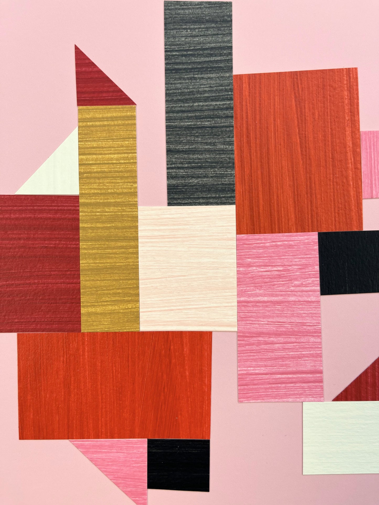 PAPER COLLAGE - ROSE GOLD