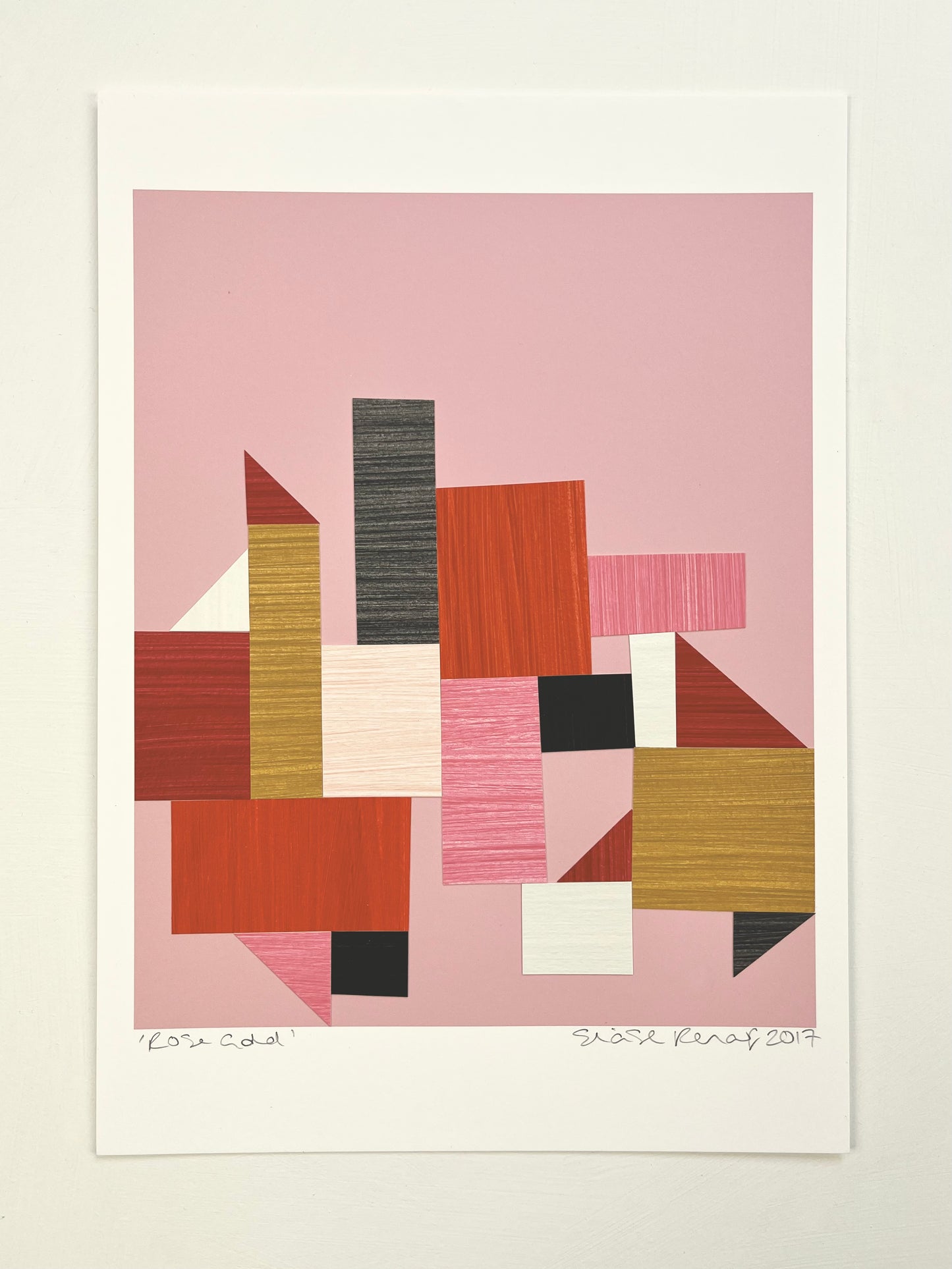 PAPER COLLAGE - ROSE GOLD