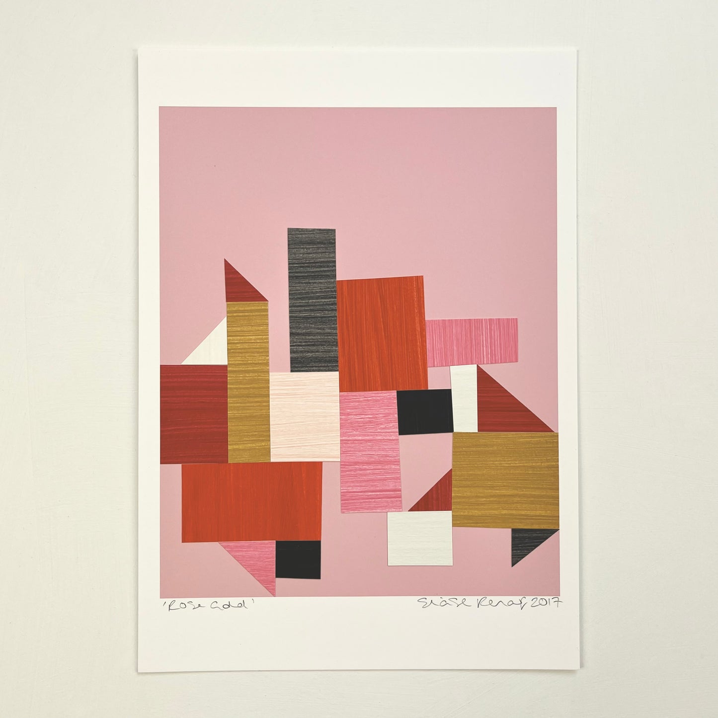 PAPER COLLAGE - ROSE GOLD