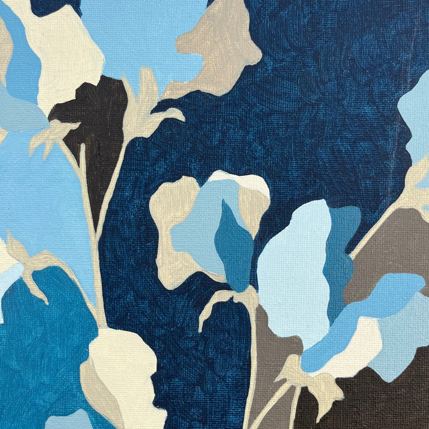 ORIGINAL PAINTING - SWEET PEAS (BLUE)