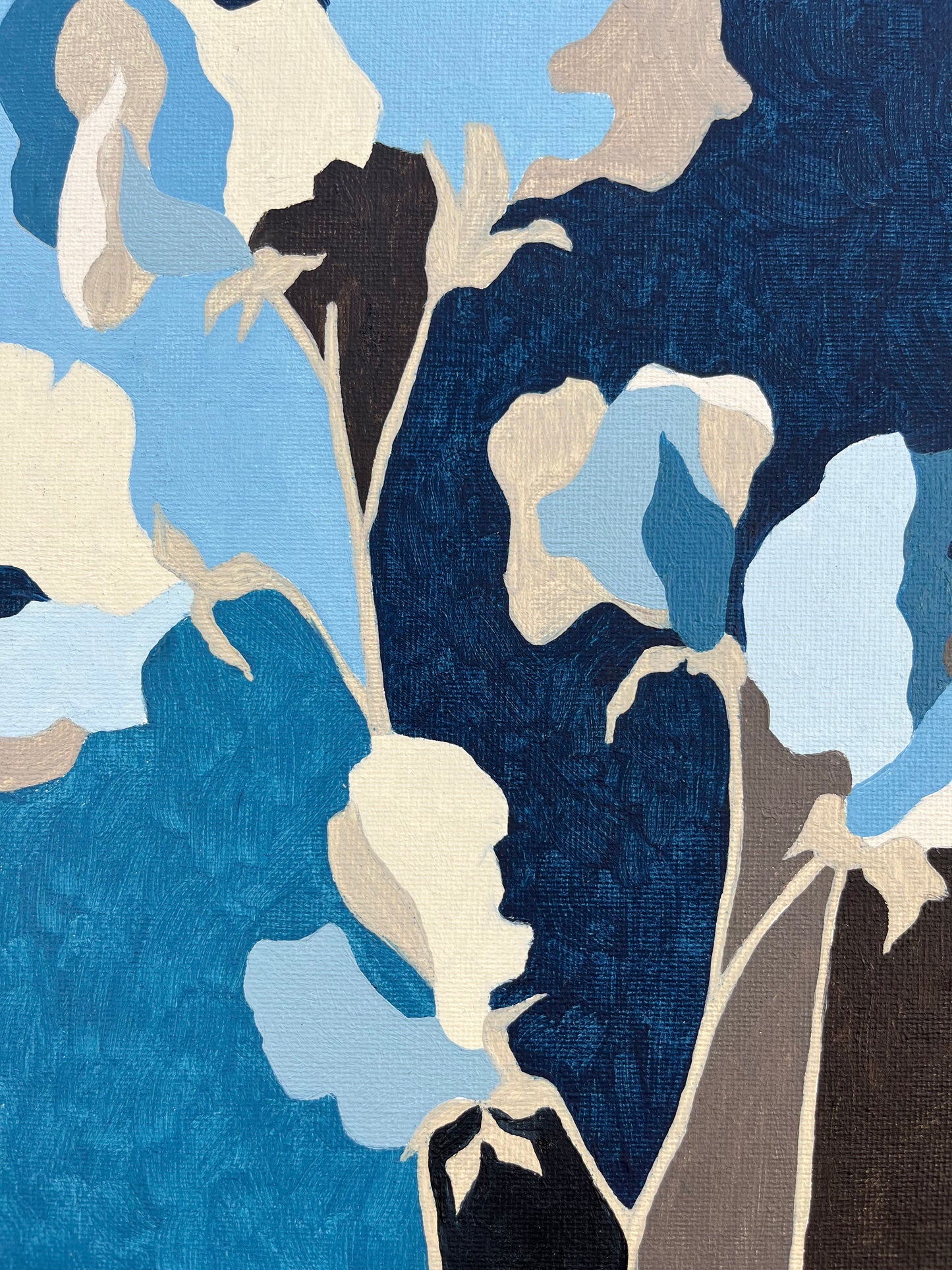 ORIGINAL PAINTING - SWEET PEAS (BLUE)