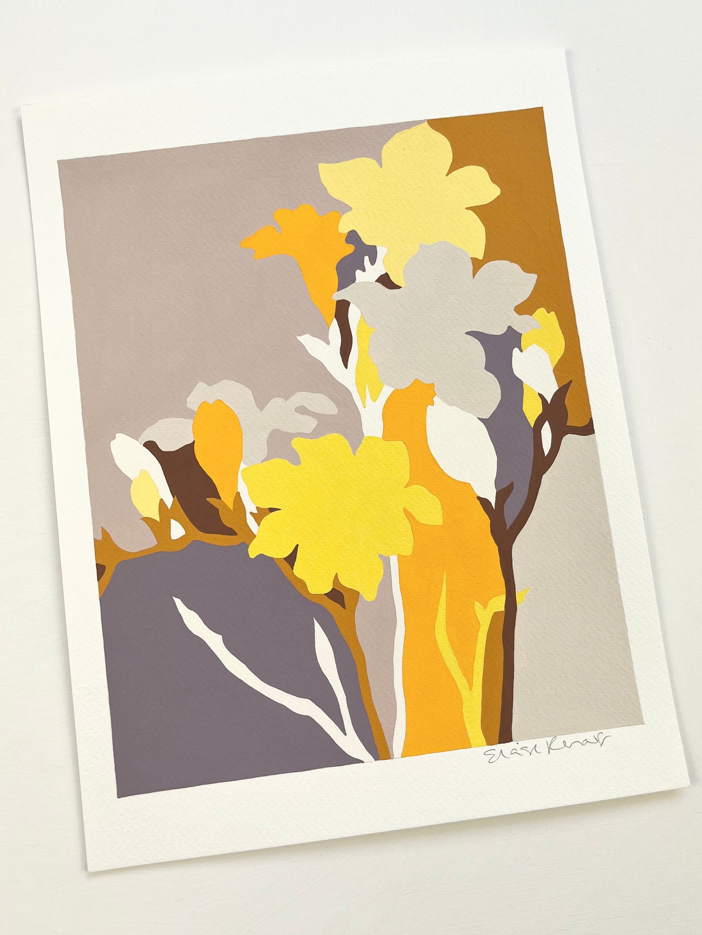 ORIGINAL PAINTING - FREESIAS (GOLDEN)