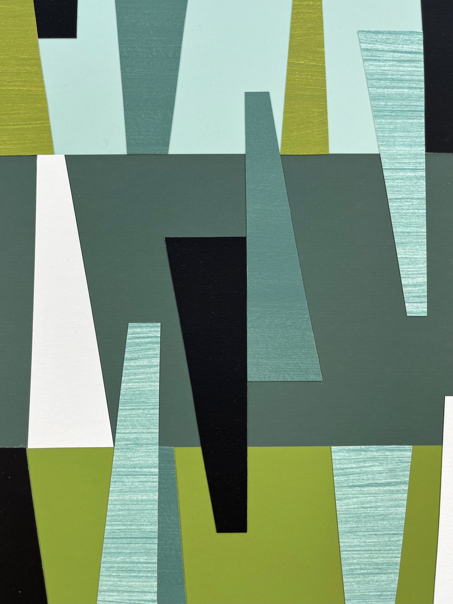 PAPER COLLAGE - GREEN SHARDS