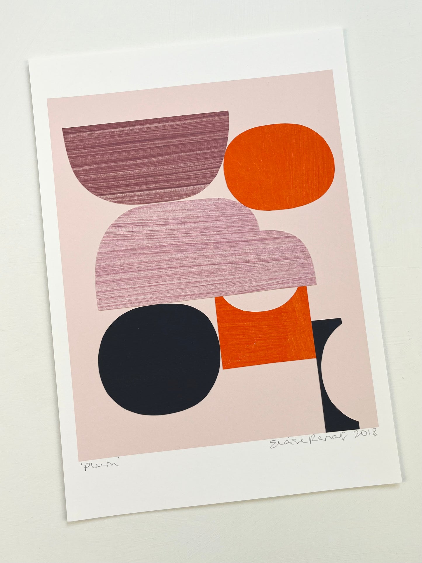 PAPER COLLAGE - PLUM