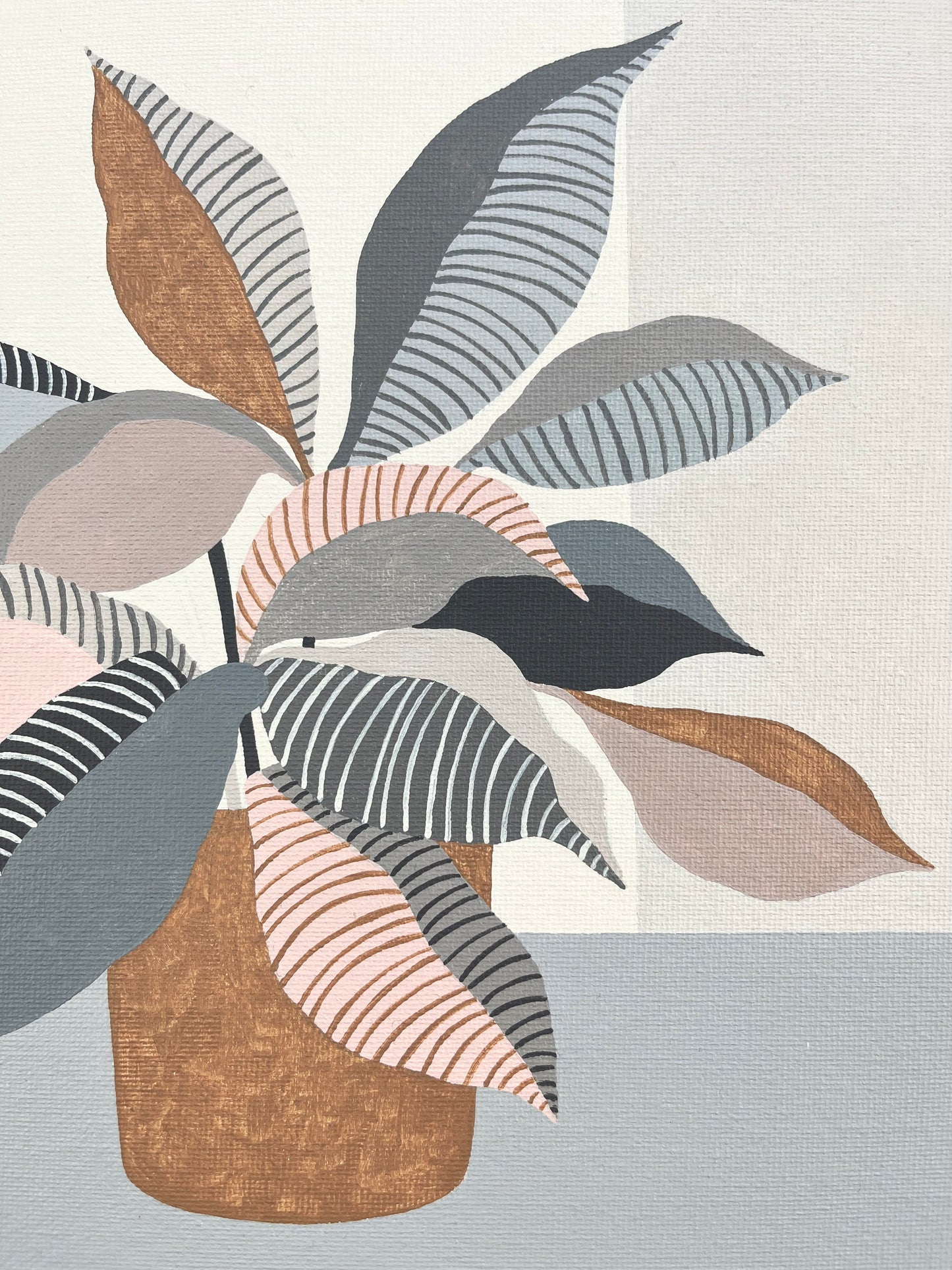 ORIGINAL PAINTING - PINK LEAVES