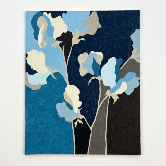 ORIGINAL PAINTING - SWEET PEAS (BLUE)