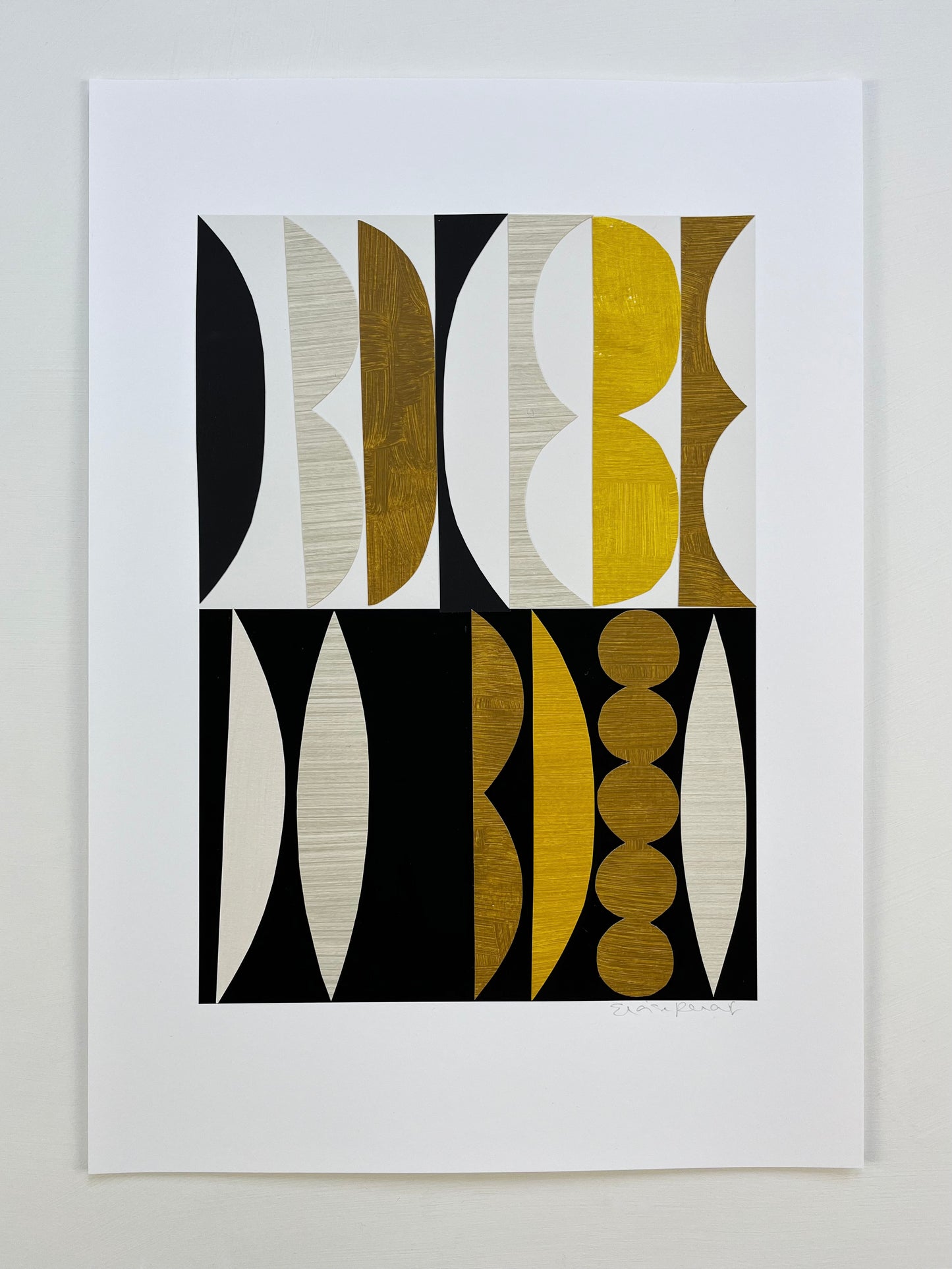 PAPER COLLAGE - GOLDEN FLAME
