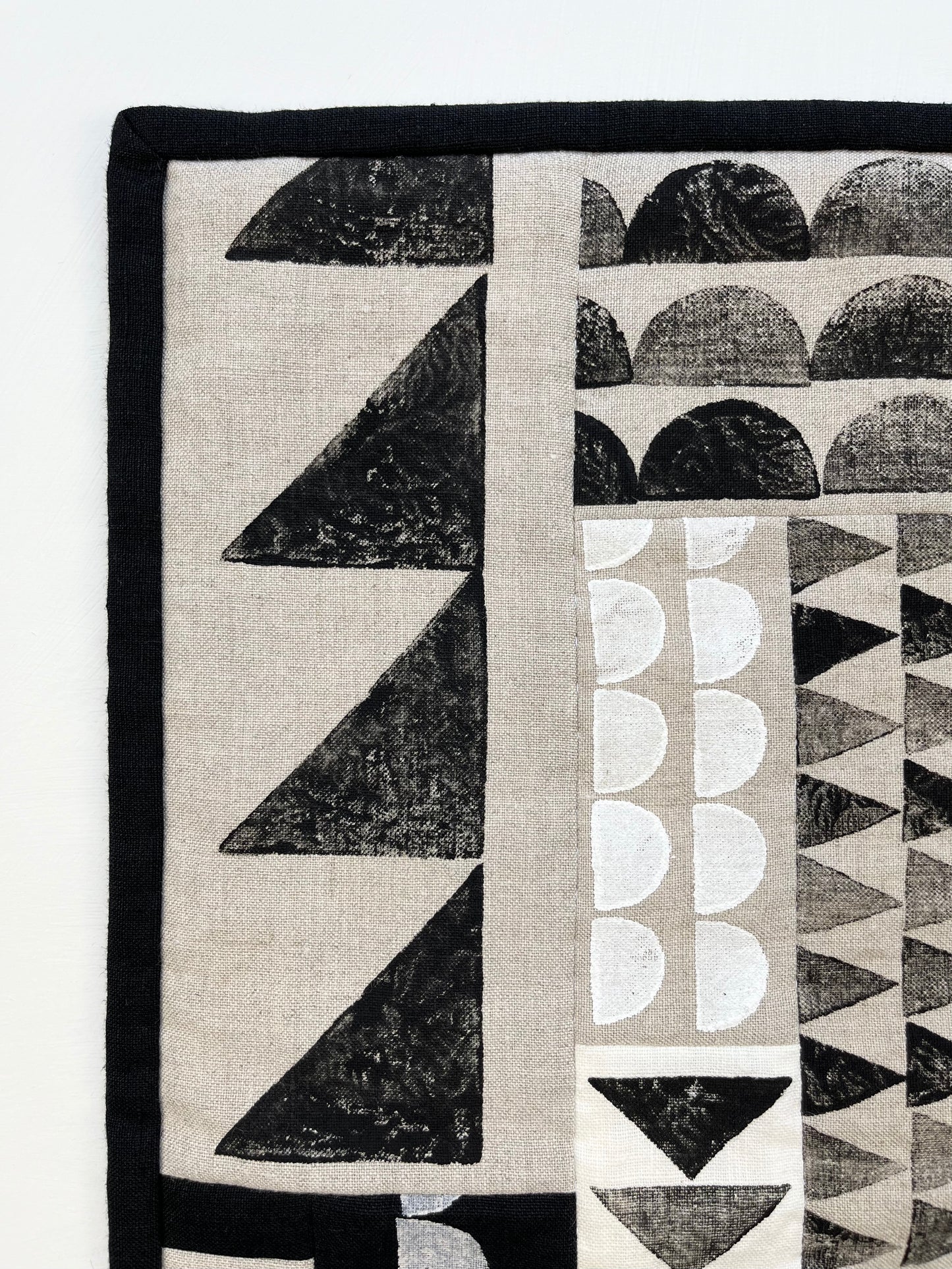 WALL QUILT - BLOCK PRINT (BLACK)