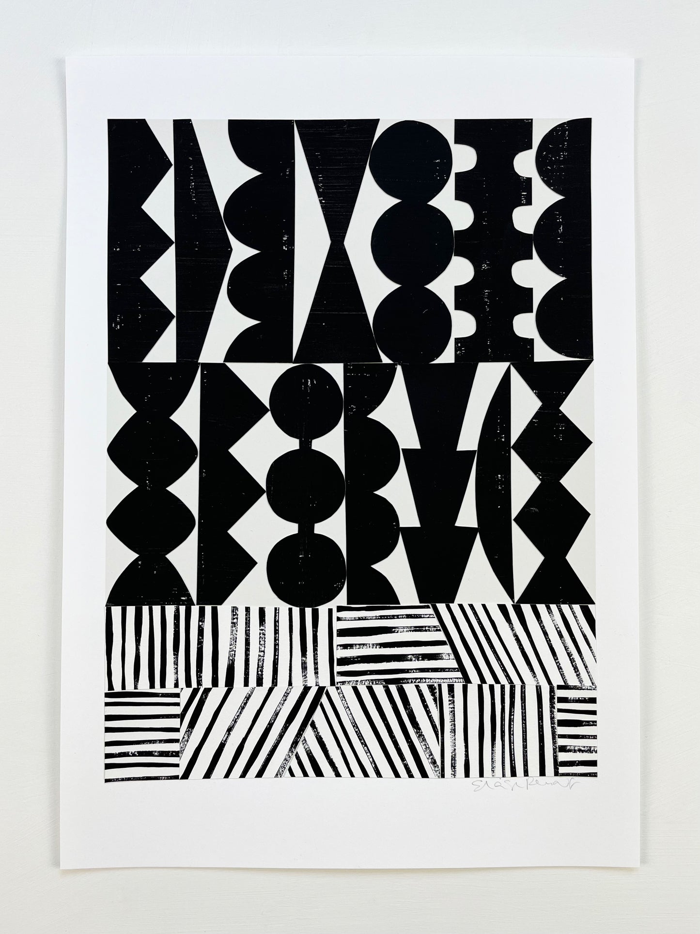 PAPER COLLAGE - BLACK BORDER