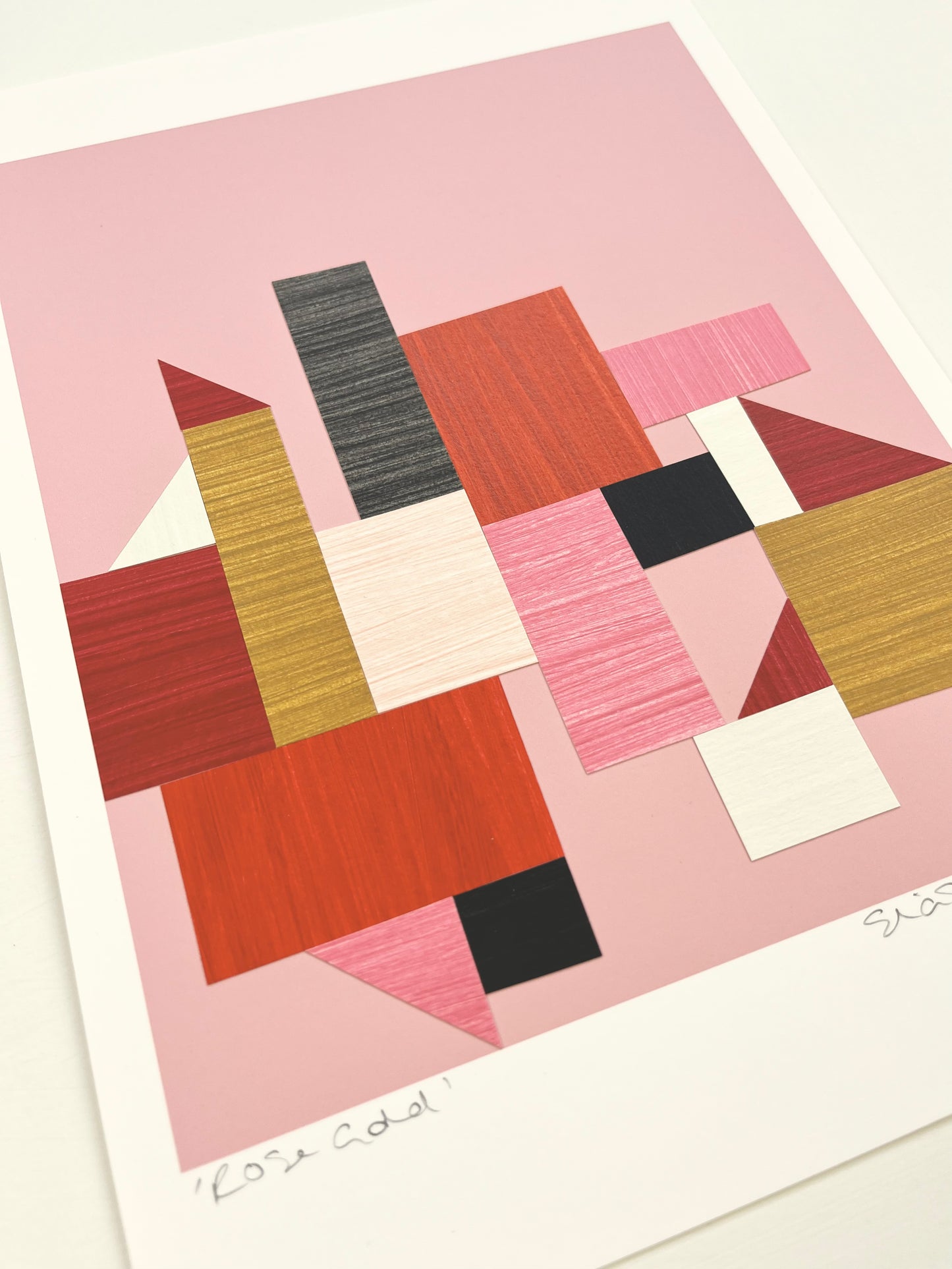 PAPER COLLAGE - ROSE GOLD