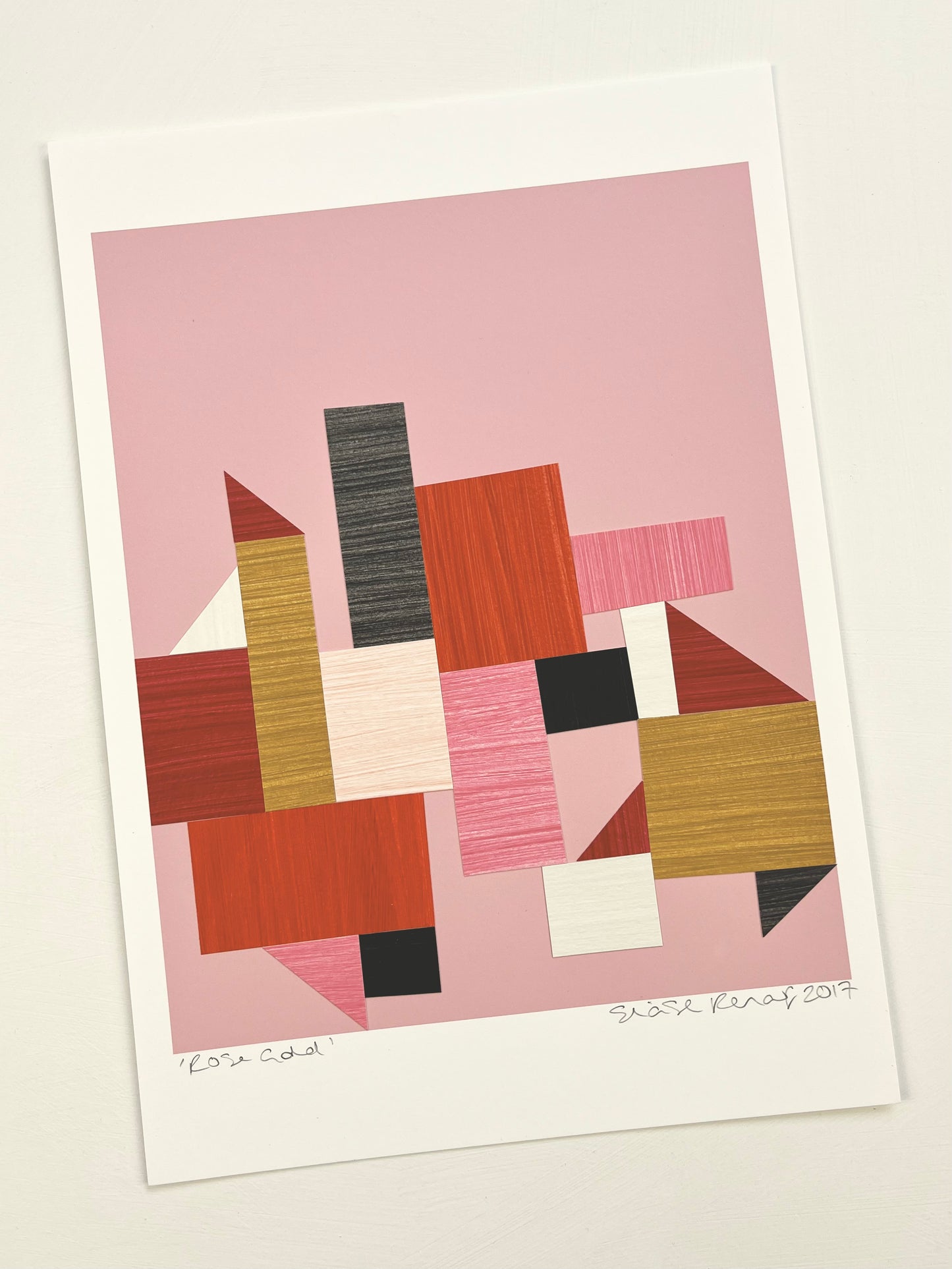 PAPER COLLAGE - ROSE GOLD