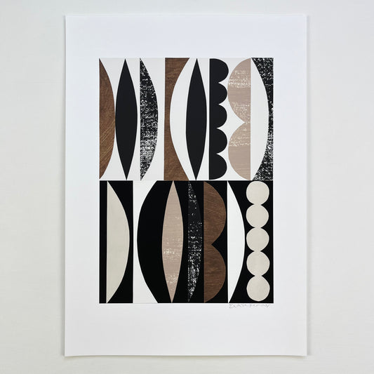 PAPER COLLAGE - BLACK FLAME