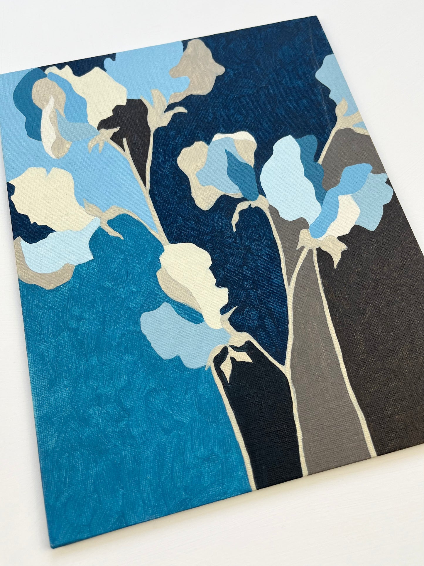 ORIGINAL PAINTING - SWEET PEAS (BLUE)