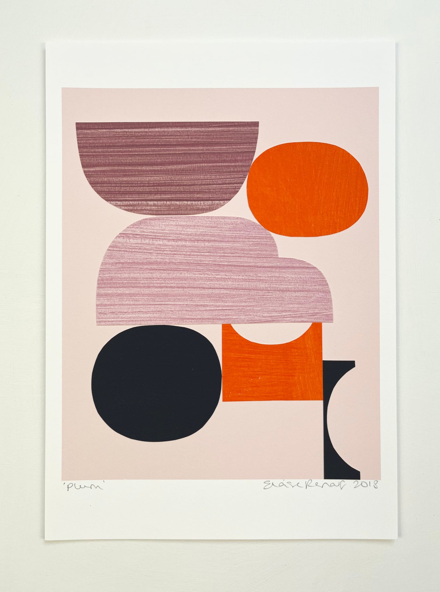 PAPER COLLAGE - PLUM