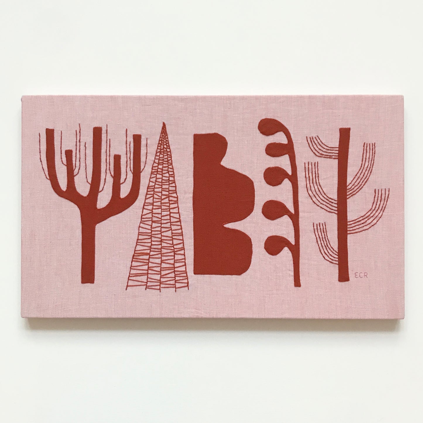 LINEN WALL PANEL - RED ELEMENTS