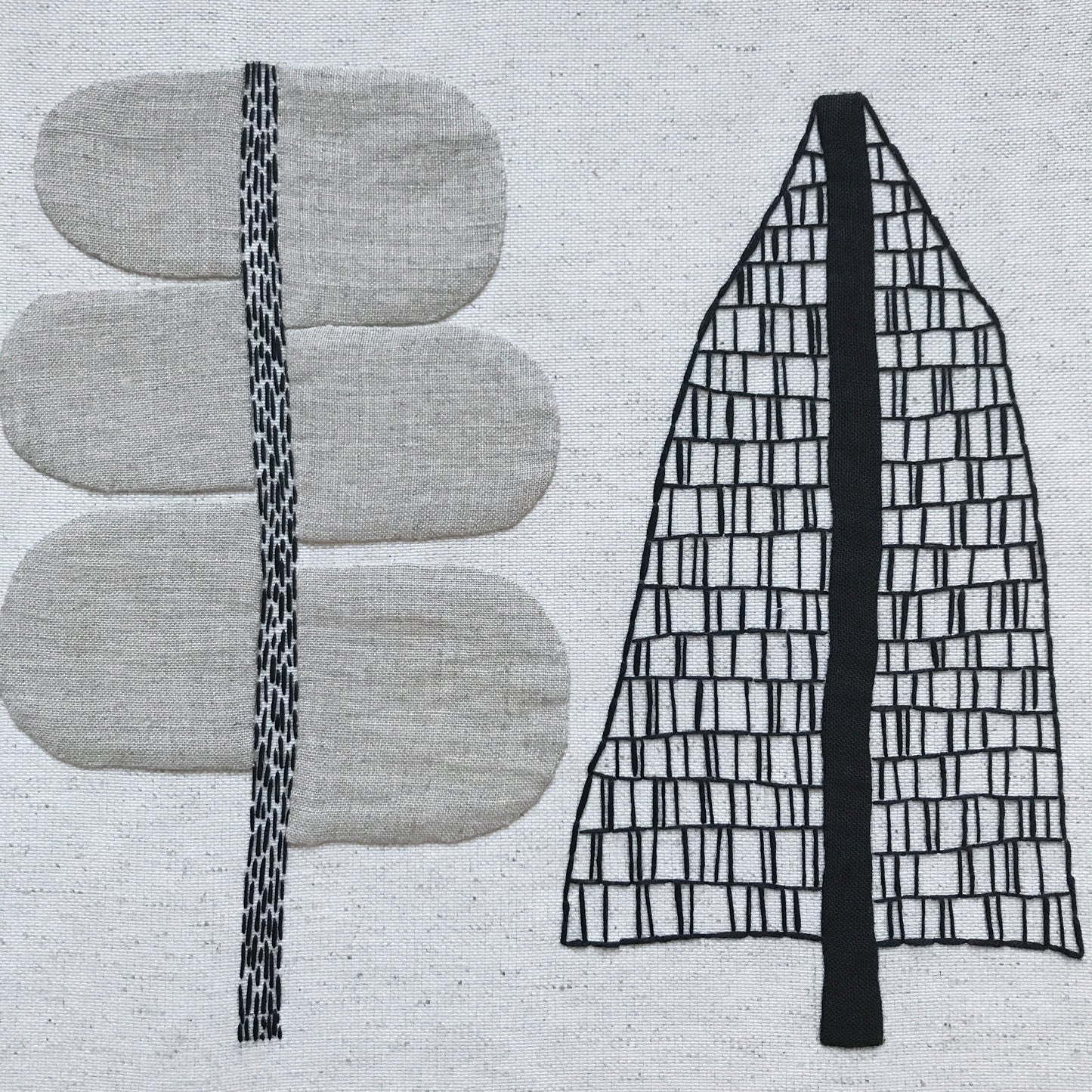 LINEN WALL PANEL - FIVE TREES