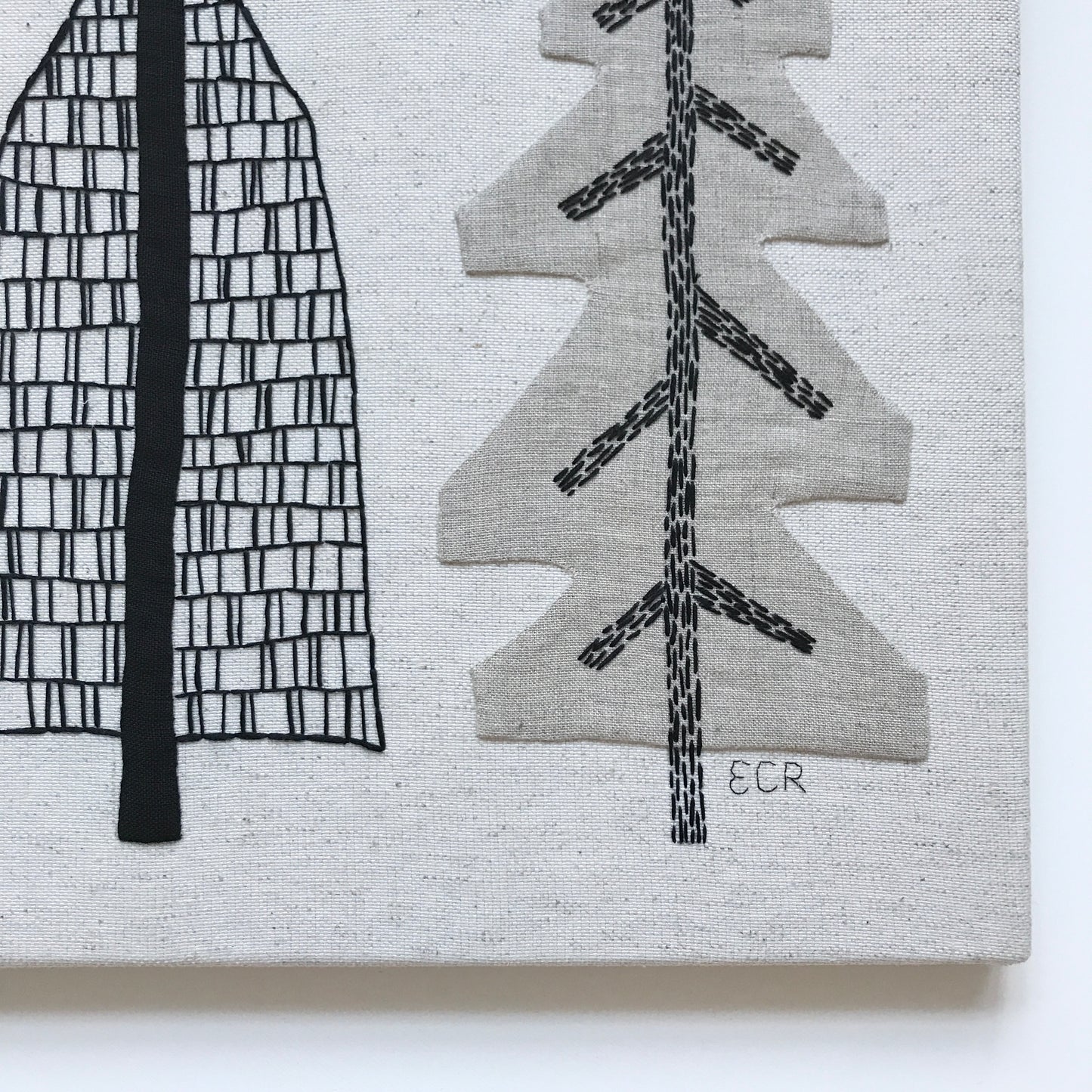 LINEN WALL PANEL - FIVE TREES
