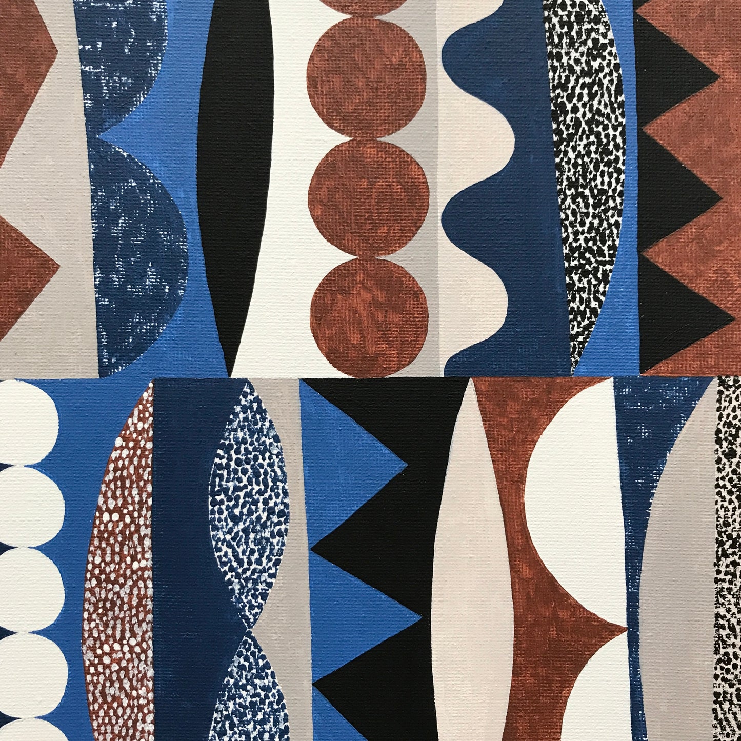 ORIGINAL PAINTING - ASSEMBLED SHAPES No2