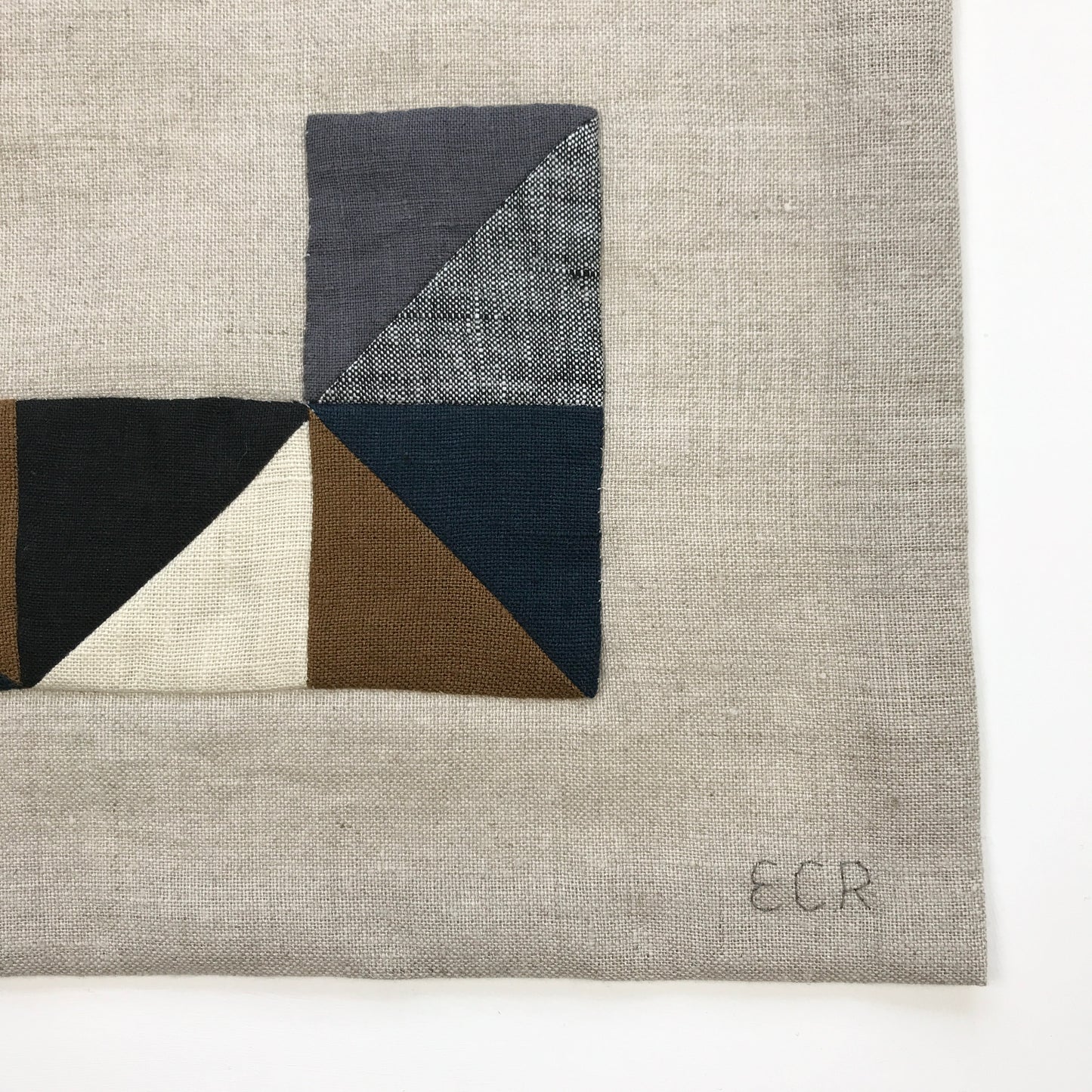 STITCHED TEXTILE - BLACK TREE