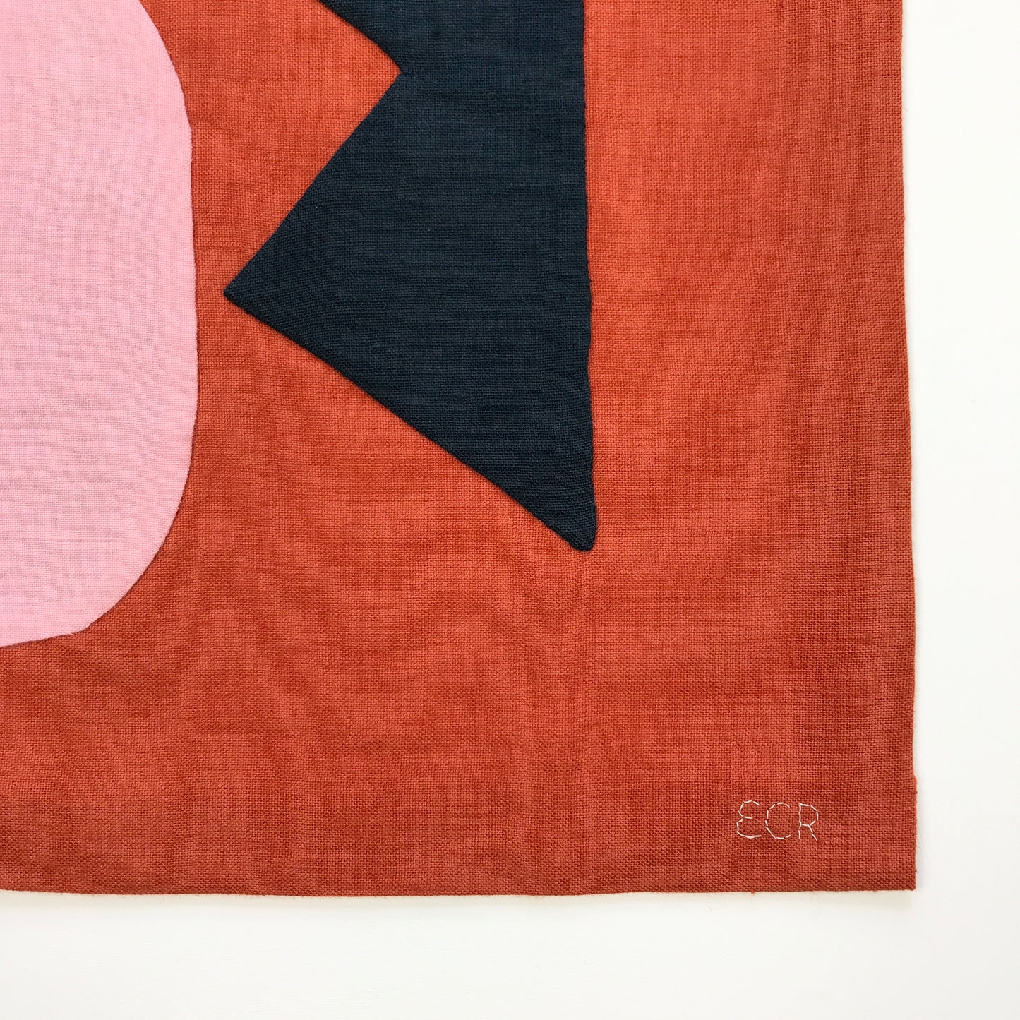 STITCHED TEXTILE - PINK COMB