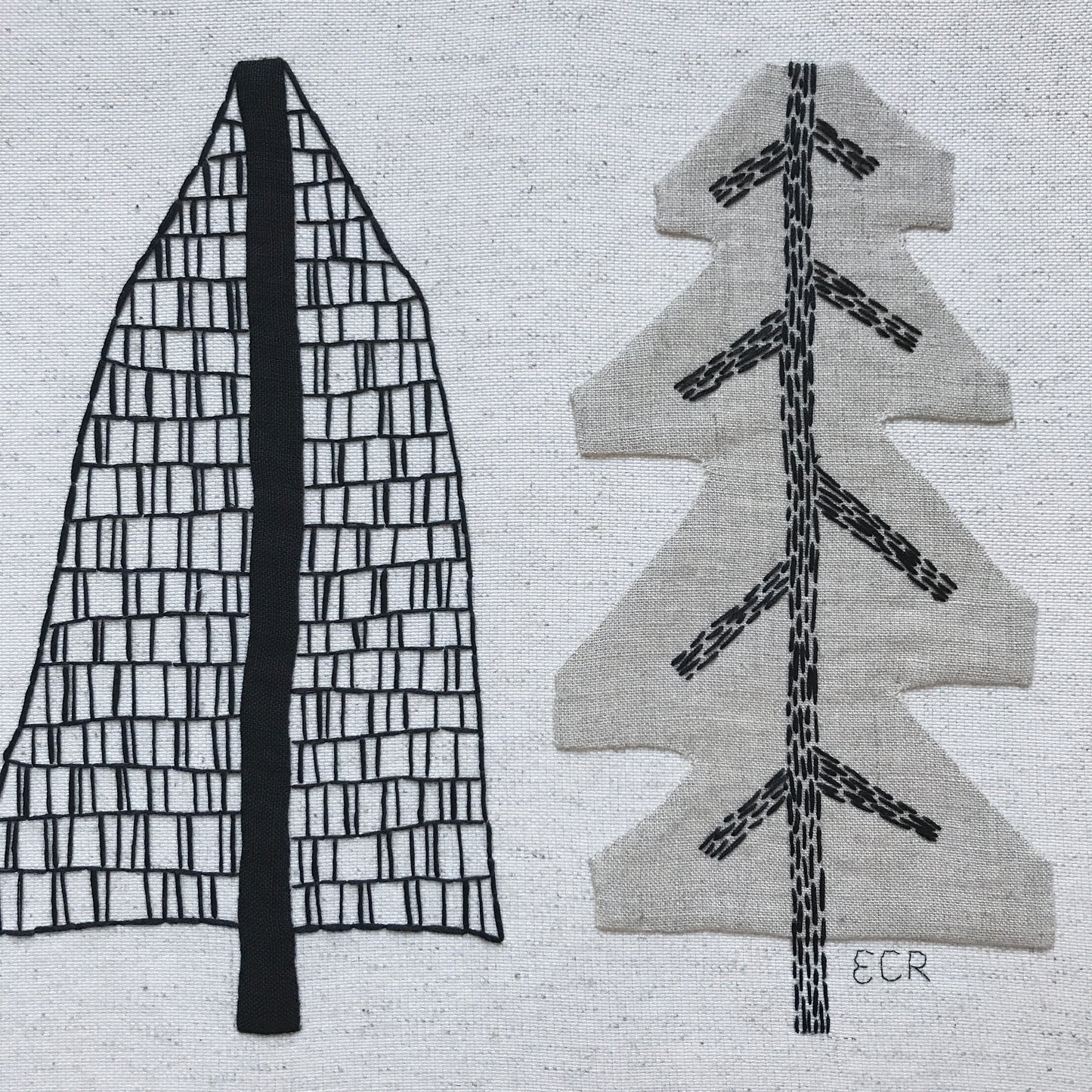 LINEN WALL PANEL - FIVE TREES