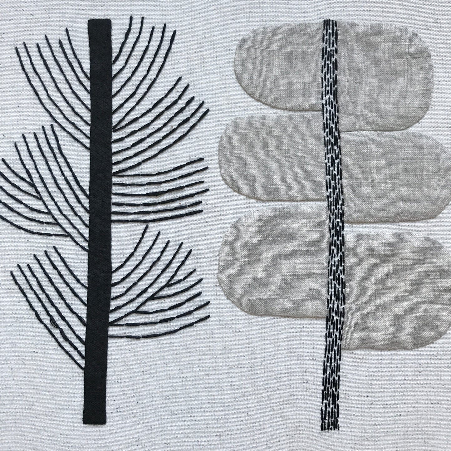 LINEN WALL PANEL - FIVE TREES