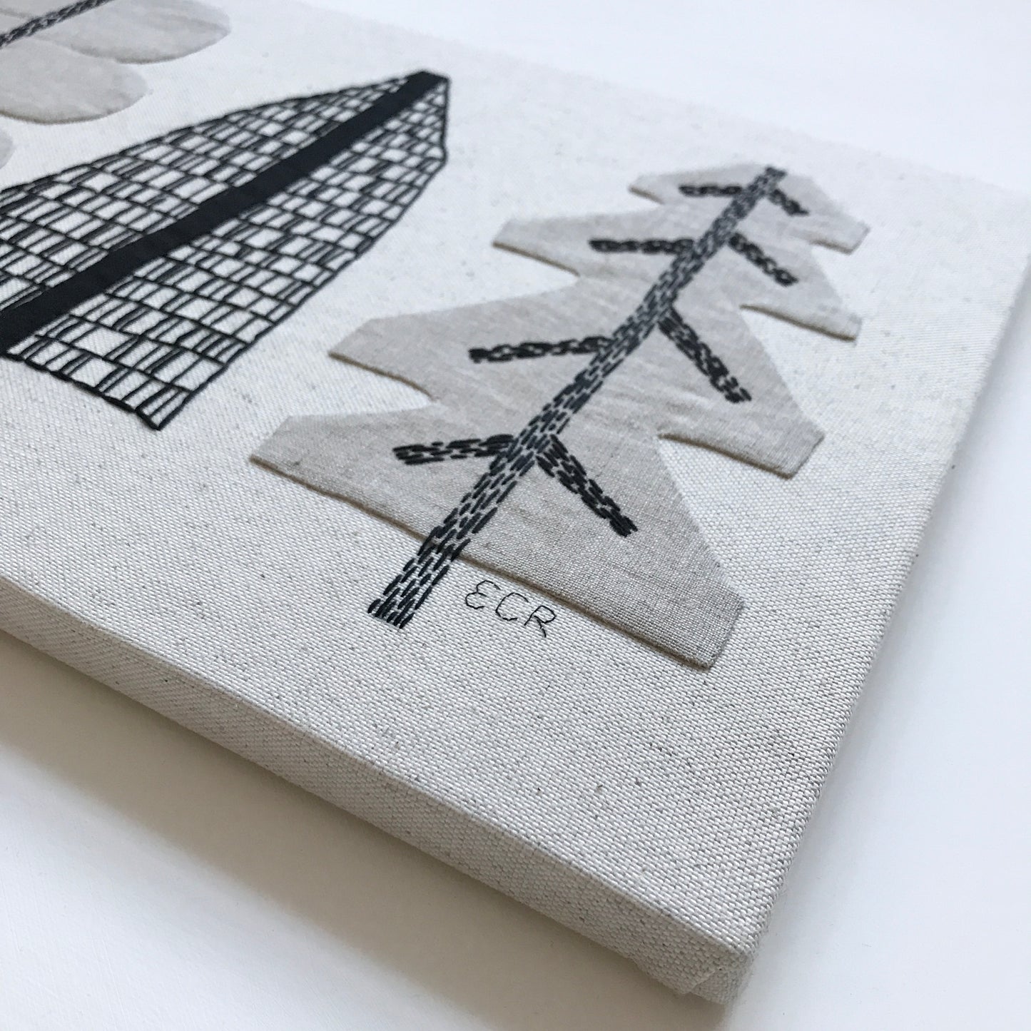 LINEN WALL PANEL - FIVE TREES