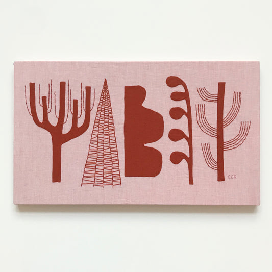 LINEN WALL PANEL - RED ELEMENTS